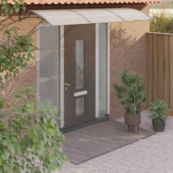vidaXL Marquesina de puerta policarbonato gris 300x100 cm