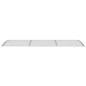 vidaXL Marquesina de puerta policarbonato gris 300x100 cm