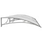 vidaXL Marquesina de puerta policarbonato gris 300x100 cm