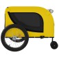 vidaXL Remolque bicicleta mascotas hierro tela Oxford amarillo negro vidaXL Remolque bicicleta mascotas hierro tela Oxford amarillo negro