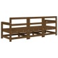 vidaXL Juego de muebles jardín 3 pzas madera maciza pino marrón miel