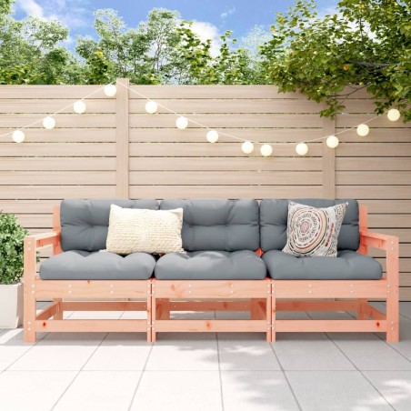 vidaXL Juego de muebles de jardín 3 pzas madera maciza abeto Douglas