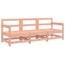 vidaXL Juego de muebles de jardín 3 pzas madera maciza abeto Douglas