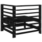 vidaXL Sofá de esquina de jardín madera maciza de pino negro vidaXL Sofá de esquina de jardín madera maciza de pino negro