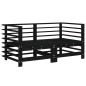 vidaXL Sofás de esquina de jardín 2 uds madera maciza de pino negro