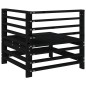 vidaXL Sofás de esquina de jardín 2 uds madera maciza de pino negro