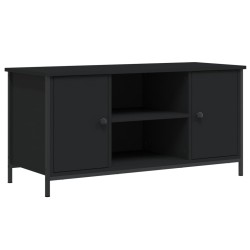 vidaXL Mueble para TV madera contrachapada negro 100x40x50 cm