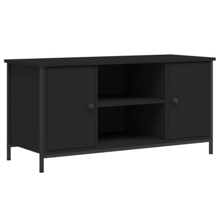 vidaXL Mueble para TV madera contrachapada negro 100x40x50 cm