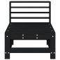 vidaXL Sofás centrales de jardín 2 uds madera maciza de pino negro vidaXL Sofás centrales de jardín 2 uds madera maciza de pino negro