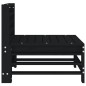 vidaXL Sofás centrales de jardín 2 uds madera maciza de pino negro vidaXL Sofás centrales de jardín 2 uds madera maciza de pino negro