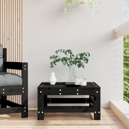 vidaXL Taburete de jardín madera maciza de pino negro