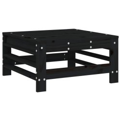 vidaXL Taburete de jardín madera maciza de pino negro