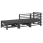 vidaXL Juego de muebles de jardín 3 pzas madera maciza de pino gris vidaXL Juego de muebles de jardín 3 pzas madera maciza de pino gris