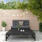 vidaXL Juego de muebles de jardín 2 pzas madera maciza de pino negro vidaXL Juego de muebles de jardín 2 pzas madera maciza de pino negro
