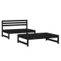 vidaXL Juego de muebles de jardín 2 pzas madera maciza de pino negro vidaXL Juego de muebles de jardín 2 pzas madera maciza de pino negro