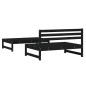 vidaXL Juego de muebles de jardín 2 pzas madera maciza de pino negro vidaXL Juego de muebles de jardín 2 pzas madera maciza de pino negro