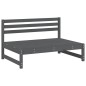 vidaXL Juego de muebles de jardín 2 piezas madera maciza de pino gris vidaXL Juego de muebles de jardín 2 piezas madera maciza de pino gris