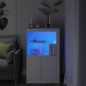 vidaXL Aparador con luces LED madera de ingeniería blanco vidaXL Aparador con luces LED madera de ingeniería blanco