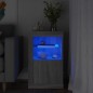 vidaXL Aparador con luces LED madera de ingeniería gris Sonoma vidaXL Aparador con luces LED madera de ingeniería gris Sonoma