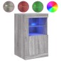vidaXL Aparador con luces LED madera de ingeniería gris Sonoma vidaXL Aparador con luces LED madera de ingeniería gris Sonoma