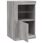 vidaXL Aparador con luces LED madera de ingeniería gris Sonoma vidaXL Aparador con luces LED madera de ingeniería gris Sonoma