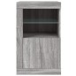 vidaXL Aparador con luces LED madera de ingeniería gris Sonoma vidaXL Aparador con luces LED madera de ingeniería gris Sonoma