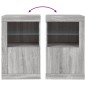 vidaXL Aparador con luces LED madera de ingeniería gris Sonoma vidaXL Aparador con luces LED madera de ingeniería gris Sonoma
