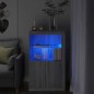 vidaXL Aparador con luces LED madera de ingeniería gris Sonoma vidaXL Aparador con luces LED madera de ingeniería gris Sonoma