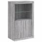vidaXL Aparador con luces LED madera de ingeniería gris Sonoma vidaXL Aparador con luces LED madera de ingeniería gris Sonoma