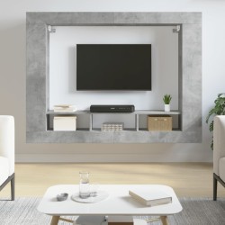 vidaXL Mueble para TV madera de ingeniería gris hormigón 152x22x113 cm