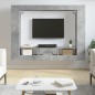 vidaXL Mueble para TV madera de ingeniería gris hormigón 152x22x113 cm