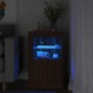 vidaXL Aparador con luces LED madera de ingeniería roble marrón vidaXL Aparador con luces LED madera de ingeniería roble marrón