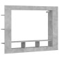 vidaXL Mueble para TV madera de ingeniería gris hormigón 152x22x113 cm