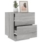 vidaXL Mesita de noche con luces LED madera de ingeniería gris Sonoma vidaXL Mesita de noche con luces LED madera de ingeniería gris Sonoma