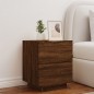 vidaXL Mesita de noche con luces LED madera de ingeniería roble marrón vidaXL Mesita de noche con luces LED madera de ingeniería roble marrón