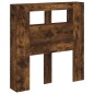 vidaXL Cabecero LED madera ingeniería roble ahumado 100x18,5x103,5 cm vidaXL Cabecero LED madera ingeniería roble ahumado 100x18,5x103,5 cm
