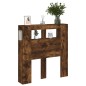vidaXL Cabecero LED madera ingeniería roble ahumado 100x18,5x103,5 cm vidaXL Cabecero LED madera ingeniería roble ahumado 100x18,5x103,5 cm