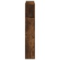 vidaXL Cabecero LED madera ingeniería roble ahumado 100x18,5x103,5 cm vidaXL Cabecero LED madera ingeniería roble ahumado 100x18,5x103,5 cm