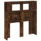 vidaXL Cabecero LED madera ingeniería roble ahumado 100x18,5x103,5 cm vidaXL Cabecero LED madera ingeniería roble ahumado 100x18,5x103,5 cm