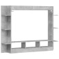 vidaXL Mueble para TV madera de ingeniería gris hormigón 152x22x113 cm