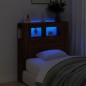 vidaXL Cabecero LED madera ingeniería roble marrón 100x18,5x103,5 cm vidaXL Cabecero LED madera ingeniería roble marrón 100x18,5x103,5 cm