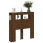 vidaXL Cabecero LED madera ingeniería roble marrón 100x18,5x103,5 cm vidaXL Cabecero LED madera ingeniería roble marrón 100x18,5x103,5 cm