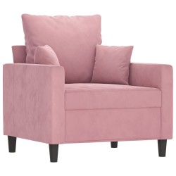 vidaXL Sillón de terciopelo rosa 60 cm