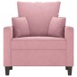 vidaXL Sillón de terciopelo rosa 60 cm vidaXL Sillón de terciopelo rosa 60 cm