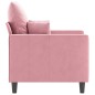 vidaXL Sillón de terciopelo rosa 60 cm vidaXL Sillón de terciopelo rosa 60 cm
