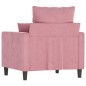 vidaXL Sillón de terciopelo rosa 60 cm vidaXL Sillón de terciopelo rosa 60 cm