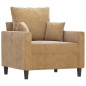 vidaXL Sillón de terciopelo marrón 60 cm vidaXL Sillón de terciopelo marrón 60 cm