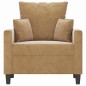 vidaXL Sillón de terciopelo marrón 60 cm vidaXL Sillón de terciopelo marrón 60 cm