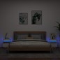 vidaXL Mesitas de noche con luces LED 2 unidades blanco 40x39x48,5 cm vidaXL Mesitas de noche con luces LED 2 unidades blanco 40x39x48,5 cm