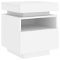 vidaXL Mesitas de noche con luces LED 2 unidades blanco 40x39x48,5 cm vidaXL Mesitas de noche con luces LED 2 unidades blanco 40x39x48,5 cm